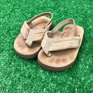 Rainbow Leather Sandals Sz 3-4 Infant Toddler Kids
